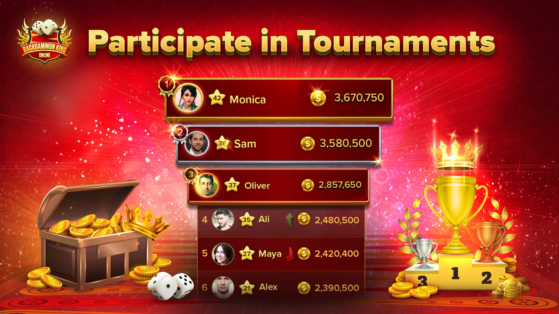 Backgammon King Online Games screenshot