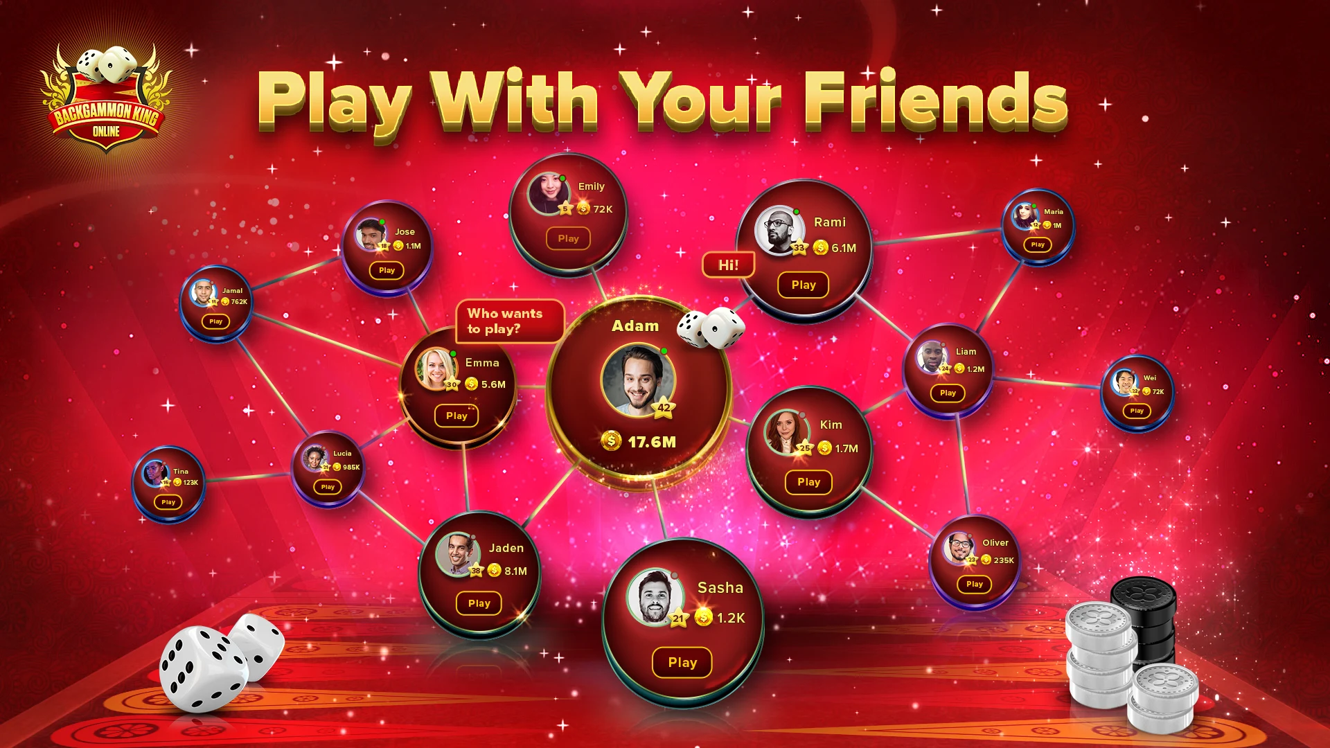 Backgammon King Online Games screenshot